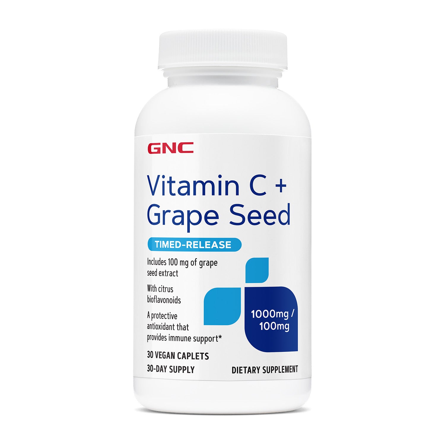 GNC Vitamin C 1000 mg + Grape Seed 100 mg Time-Release