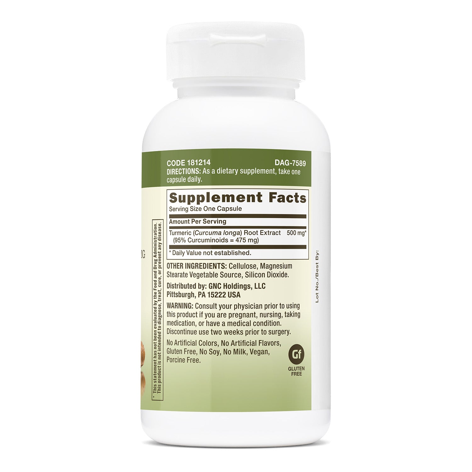GNC Herbal Plus® الكركمين والكركمين 500 ملغ