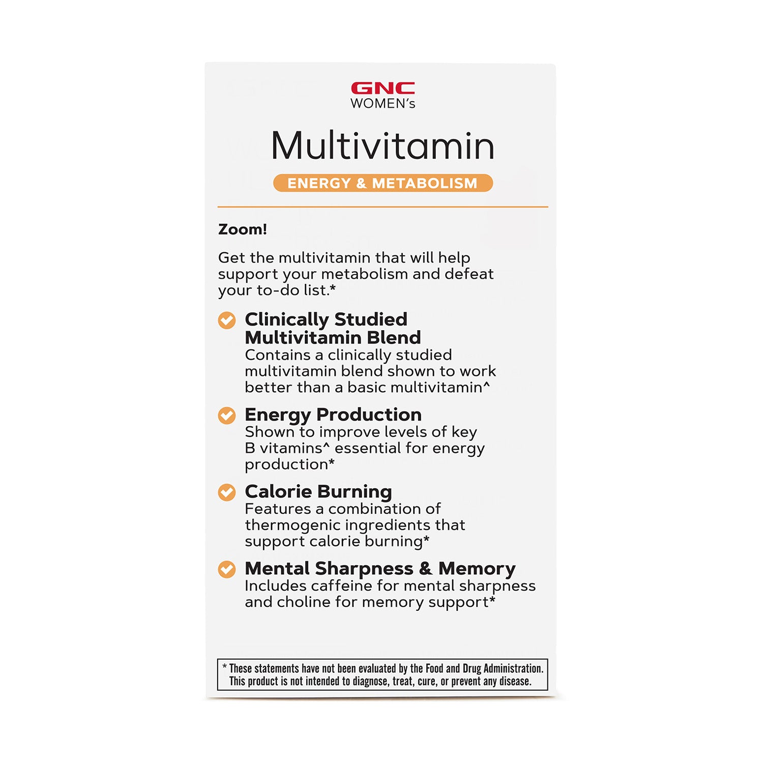 فيتامينات متعددة للطاقة والتمثيل الغذائي للنساء من جي إن سي