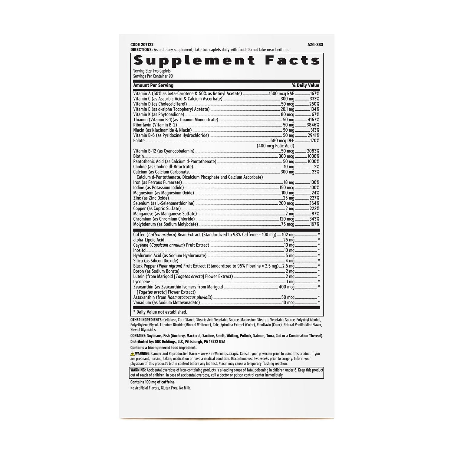 فيتامينات متعددة من جي إن سي للنساء - طاقة وأيض - إطلاق تدريجي