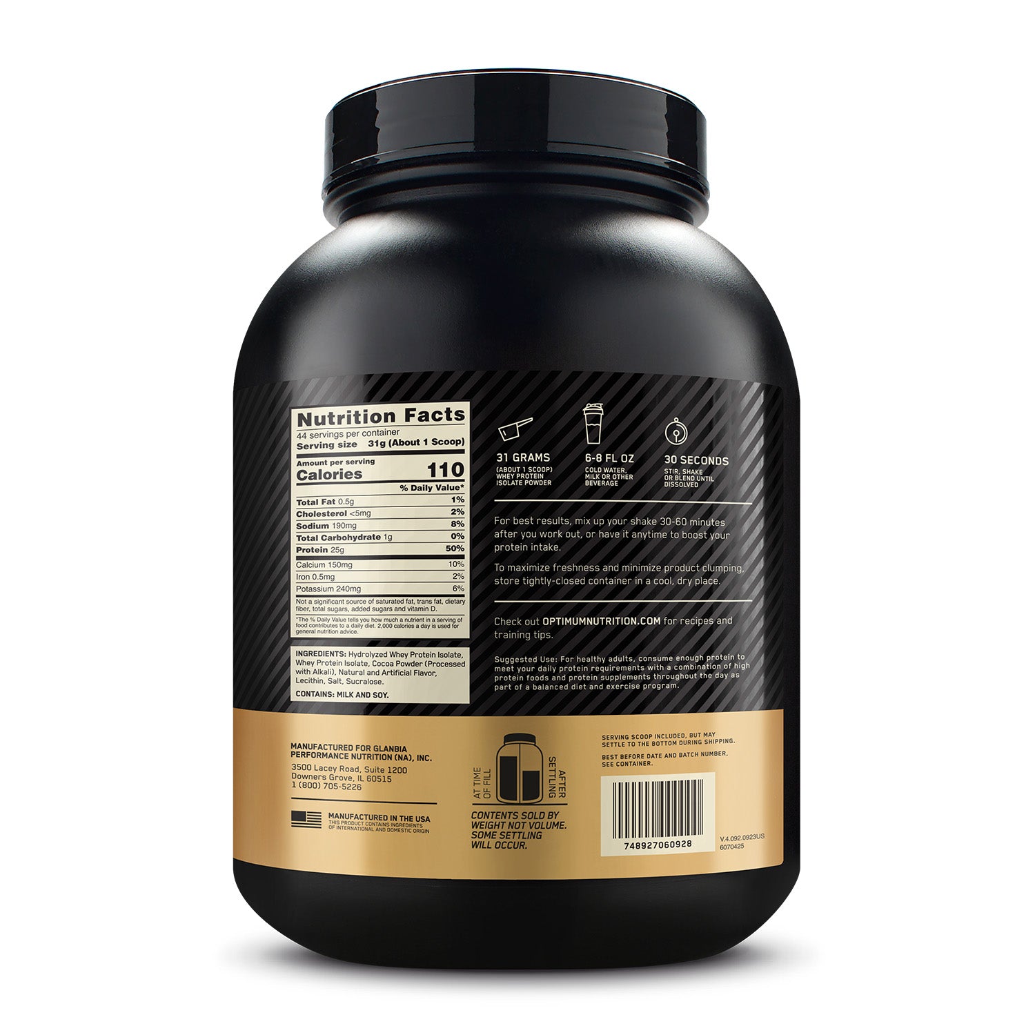 Optimum Nutrition® Gold Standard® 100% عزل