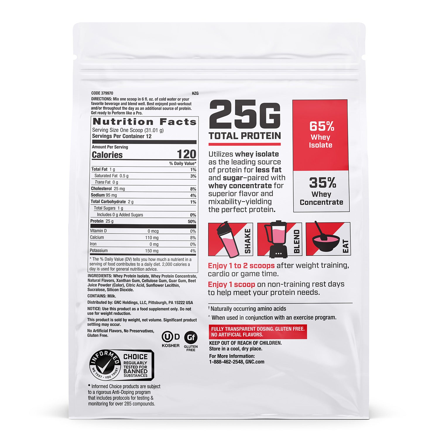 GNC Pro Performance® 2.0 100% Whey