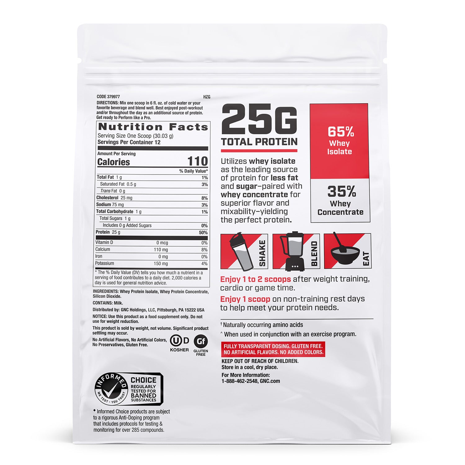 GNC Pro Performance® 2.0 100% Whey