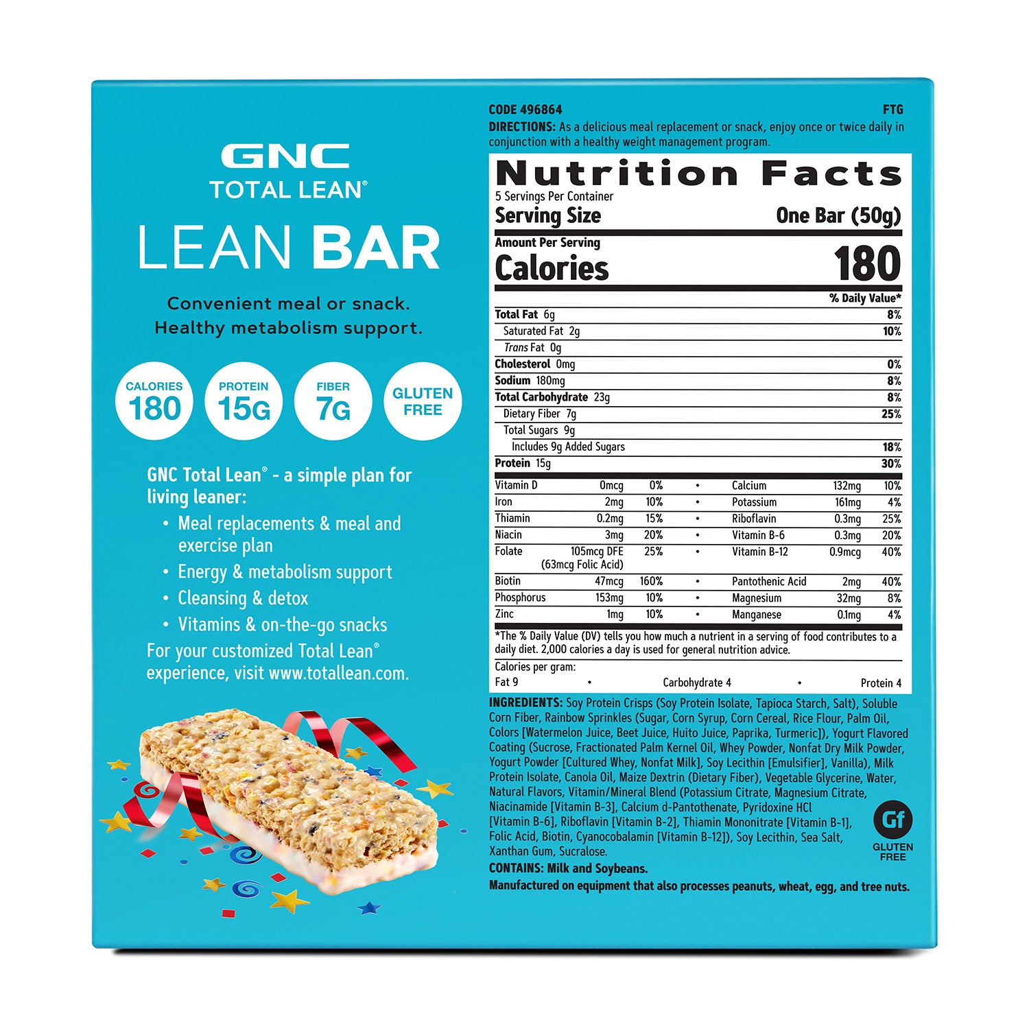 GNC Total Lean® Lean Bar 50g (BOG2)