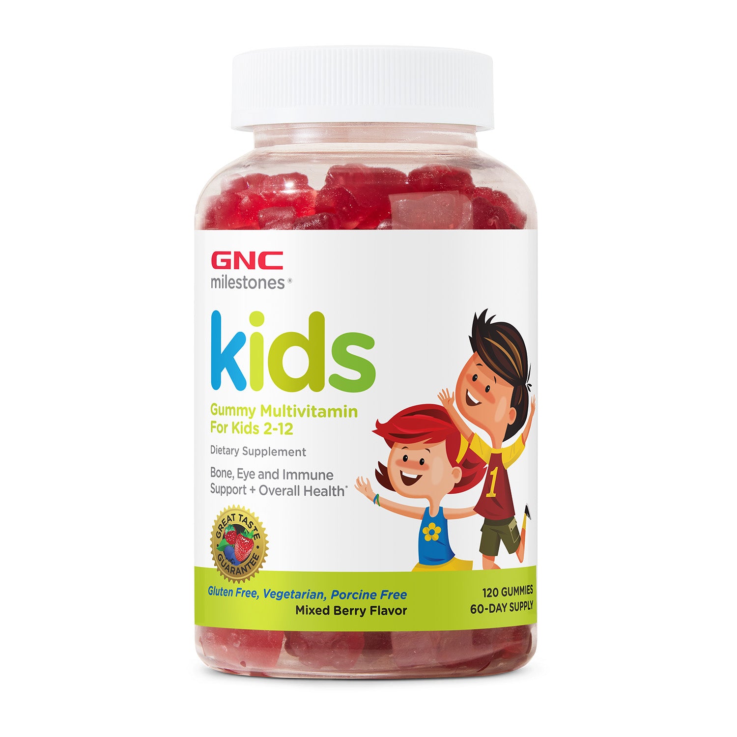 فيتامينات متعددة جيلاتينية للأطفال من عمر سنتين إلى ١٢ سنة من جي إن سي مايلستونز®