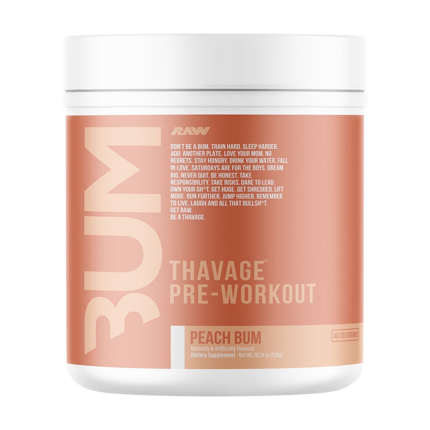 RAW Nutrition BUM Thavage قبل التمرين
