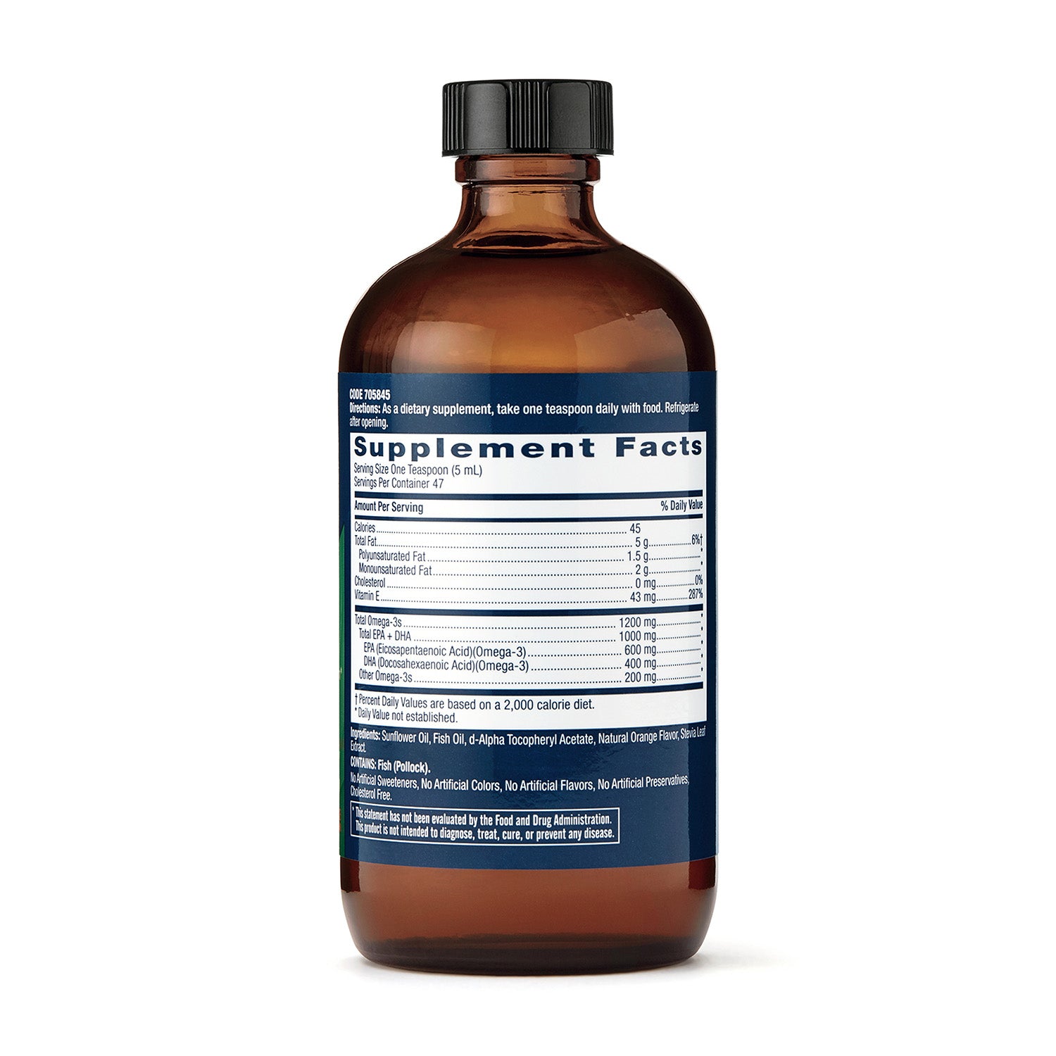 زيت السمك ثلاثي القوة من جي إن سي - سائل