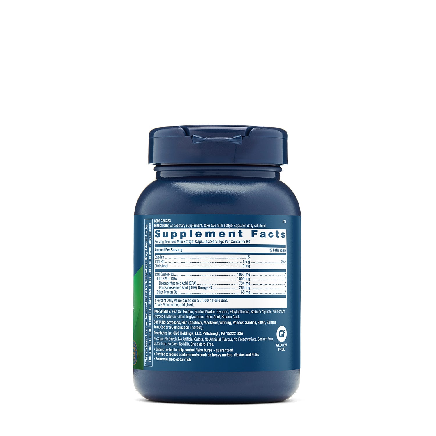 زيت السمك ثلاثي القوة من جي إن سي ميني 1000 ملغ