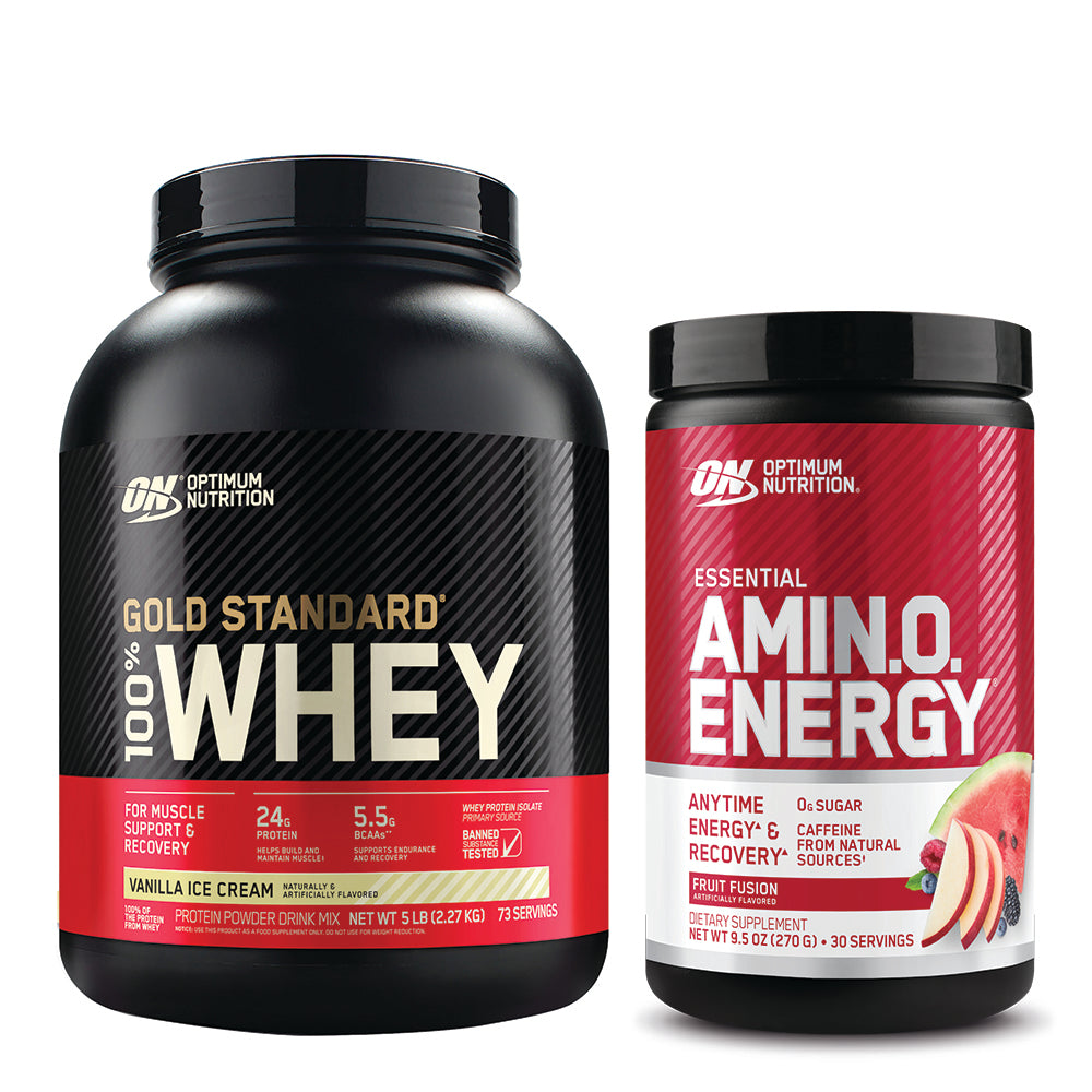 Optimum Nutrition® Gold Standard® 100% Whey & Essential Amino Energy® Bundle