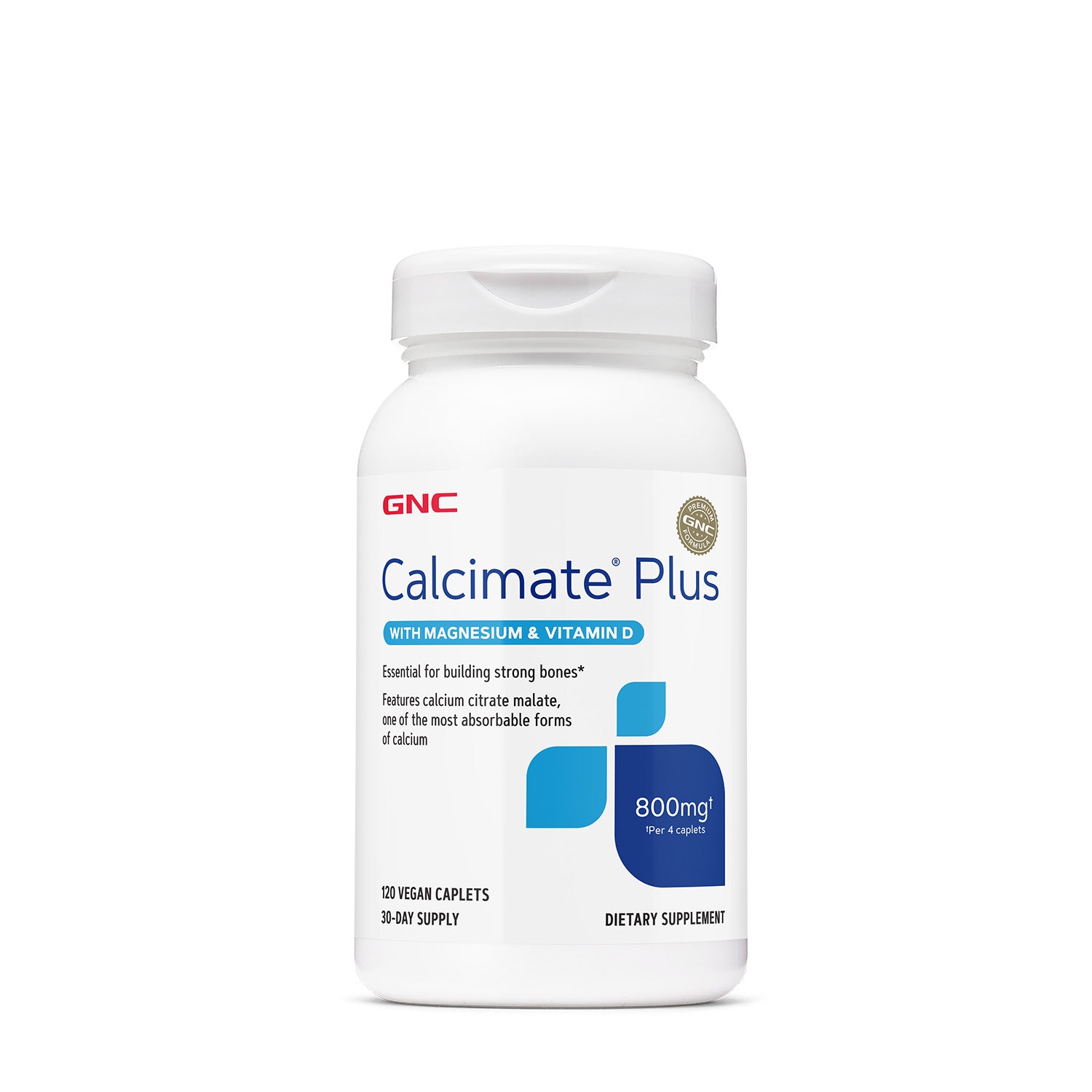 GNC Calcimate® Plus مع المغنيسيوم وفيتامين د 800 ملغ