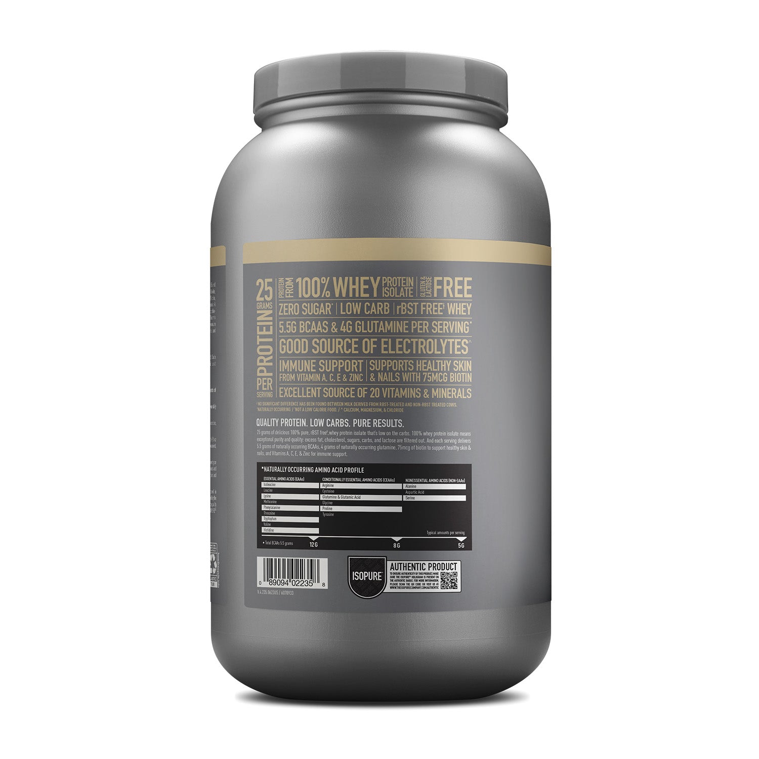 Nature's Best Isopure® Low Carb Protein (EXPIRY JUNE 2026)