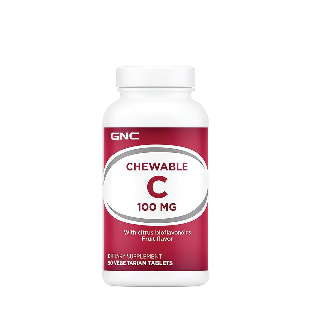 فيتامين سي ١٠٠ ملغ قابل للمضغ من جي إن سي مع بيوفلافونويدات الحمضيات