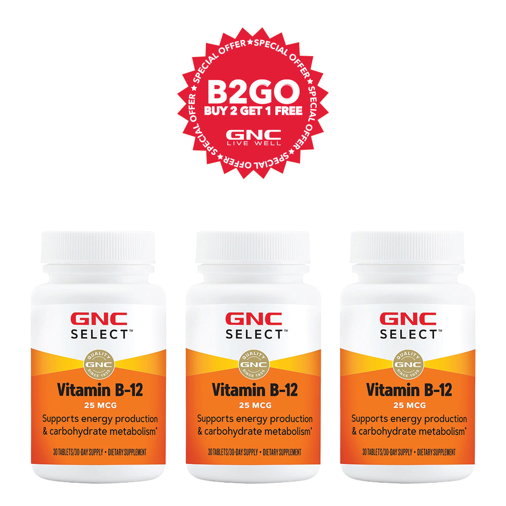 GNC Select™ Vitamin B-12 25 mcg (B2GO)