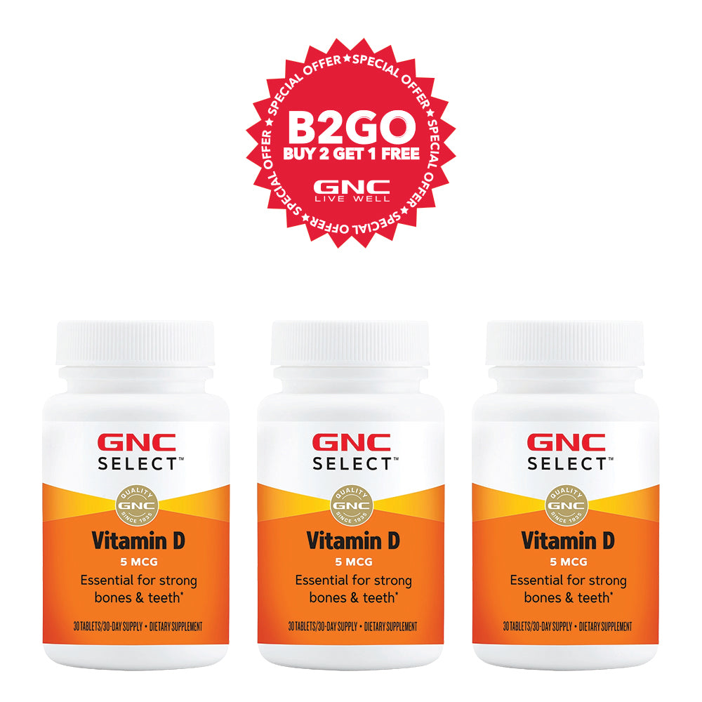 GNC Select™ Vitamin D 5 mcg (B2GO)