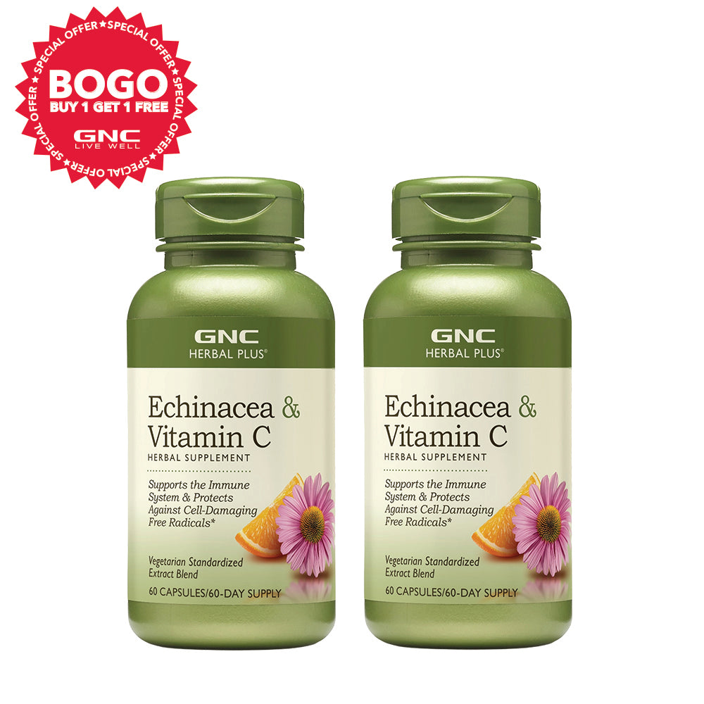 GNC Herbal Plus® Echinacea & Vitamin C (اشترِ واحدًا واحصل على الثاني مجانًا)