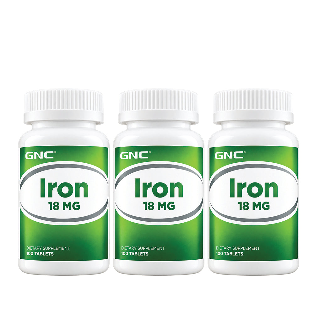 GNC Iron 18 mg - BUY 2 GET 1 VALUE PACK