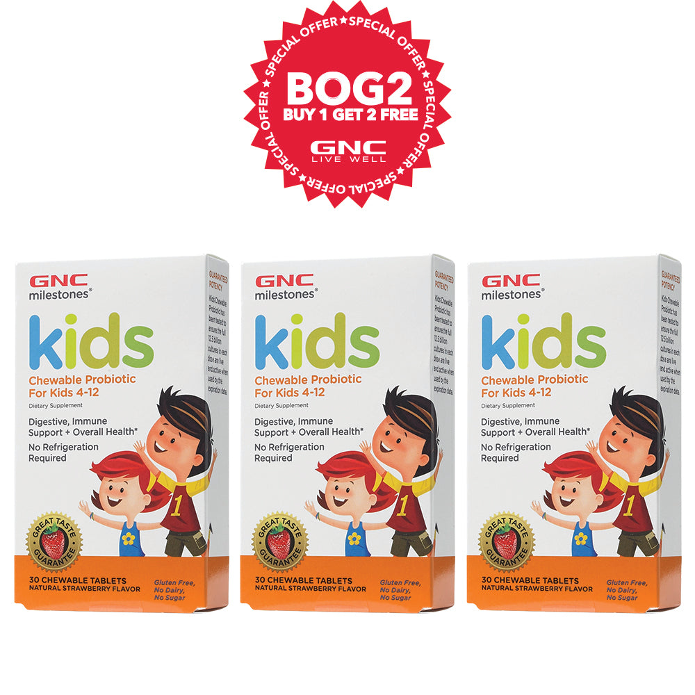 GNC Milestones® Kids Chewable Probiotic For Kids 4-12 (BOG2)