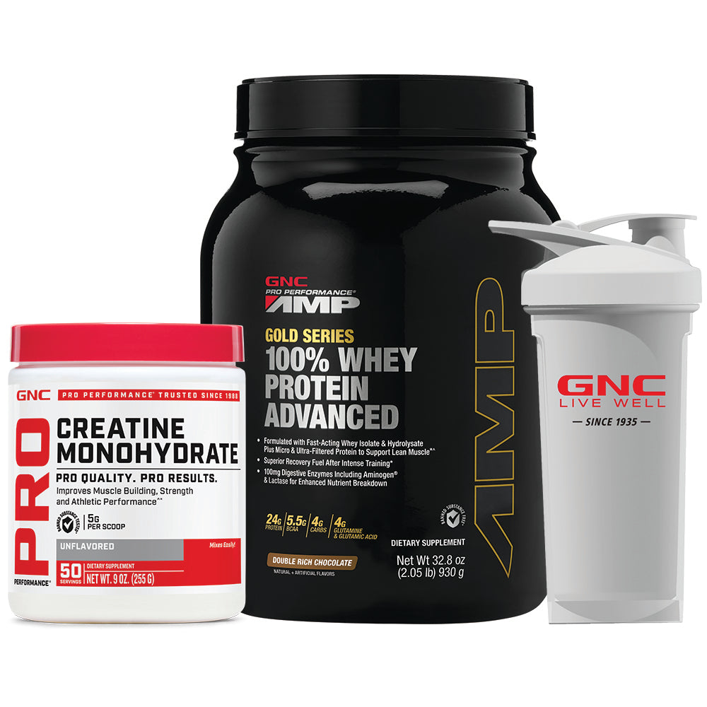 GNC Pro Performance® AMP Gold Series 100% Whey Protein Advanced Bundle