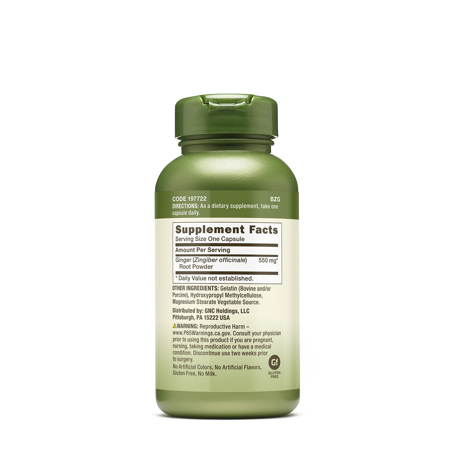 GNC Herbal Plus® Ginger Root 550 mg