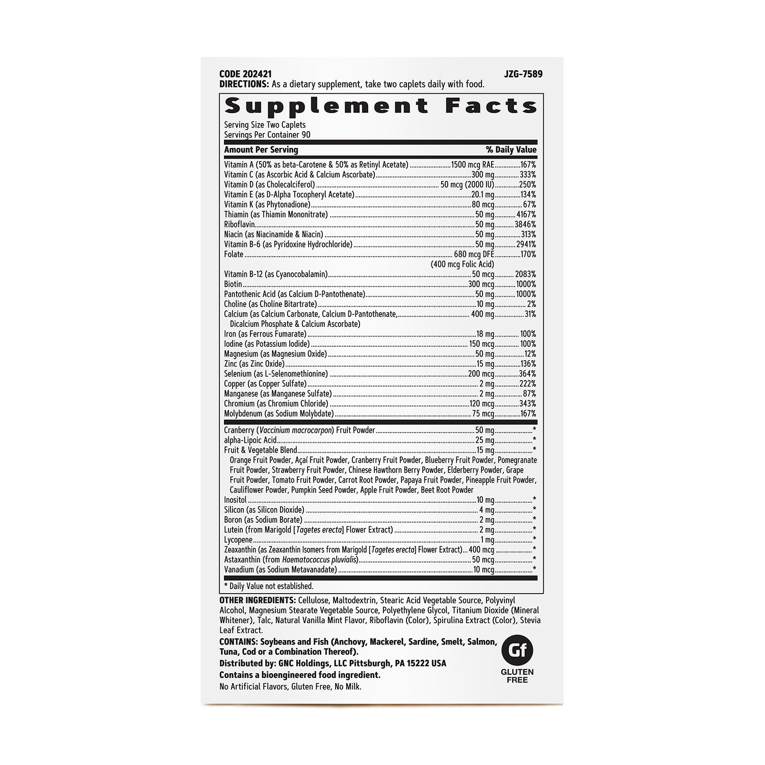 GNC Women's Multivitamin Ultra Mega