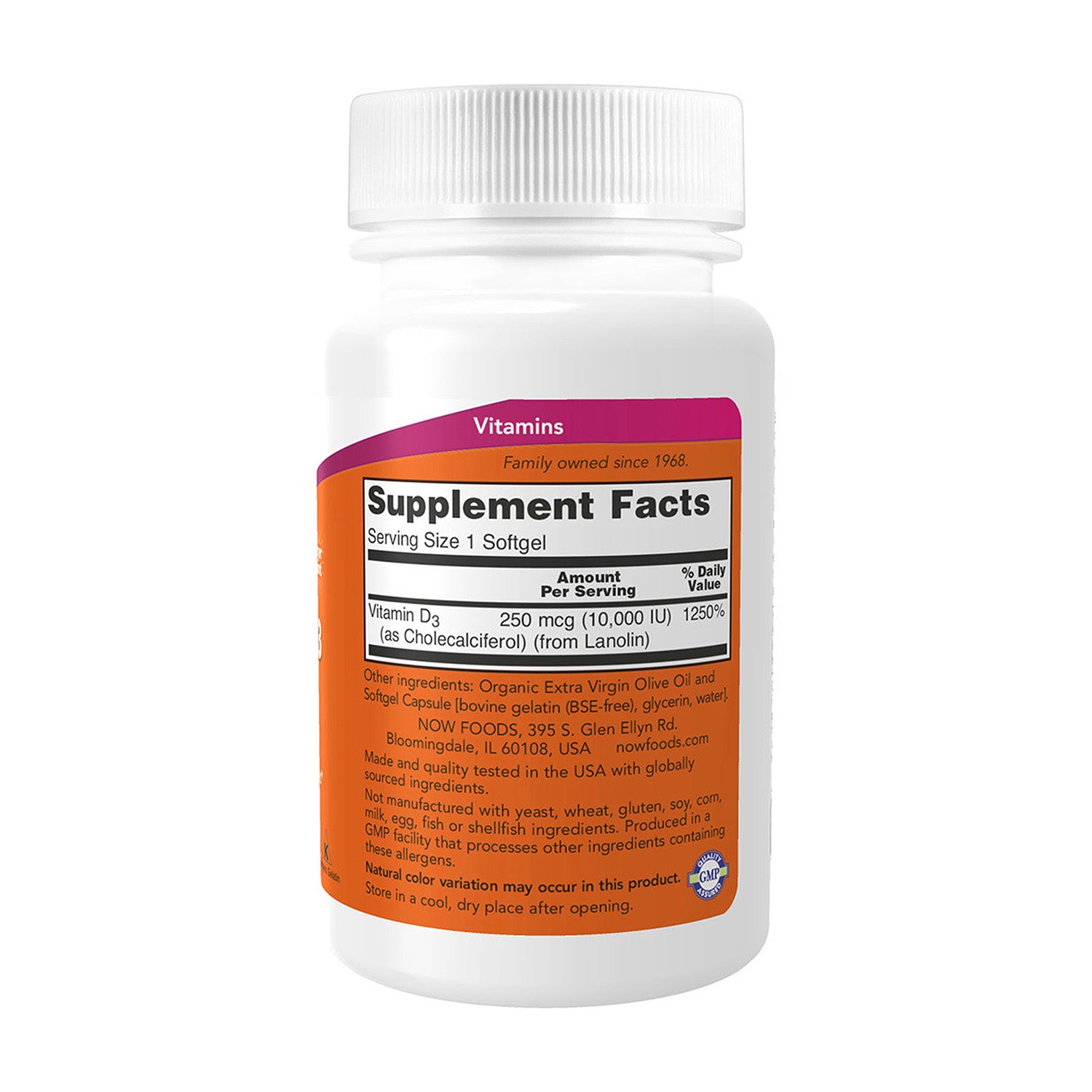 NOW® Vitamin D-3 10000 IU
