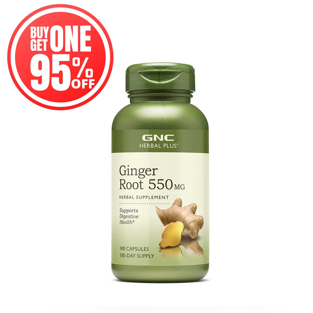 GNC Herbal Plus® Ginger Root 550 mg