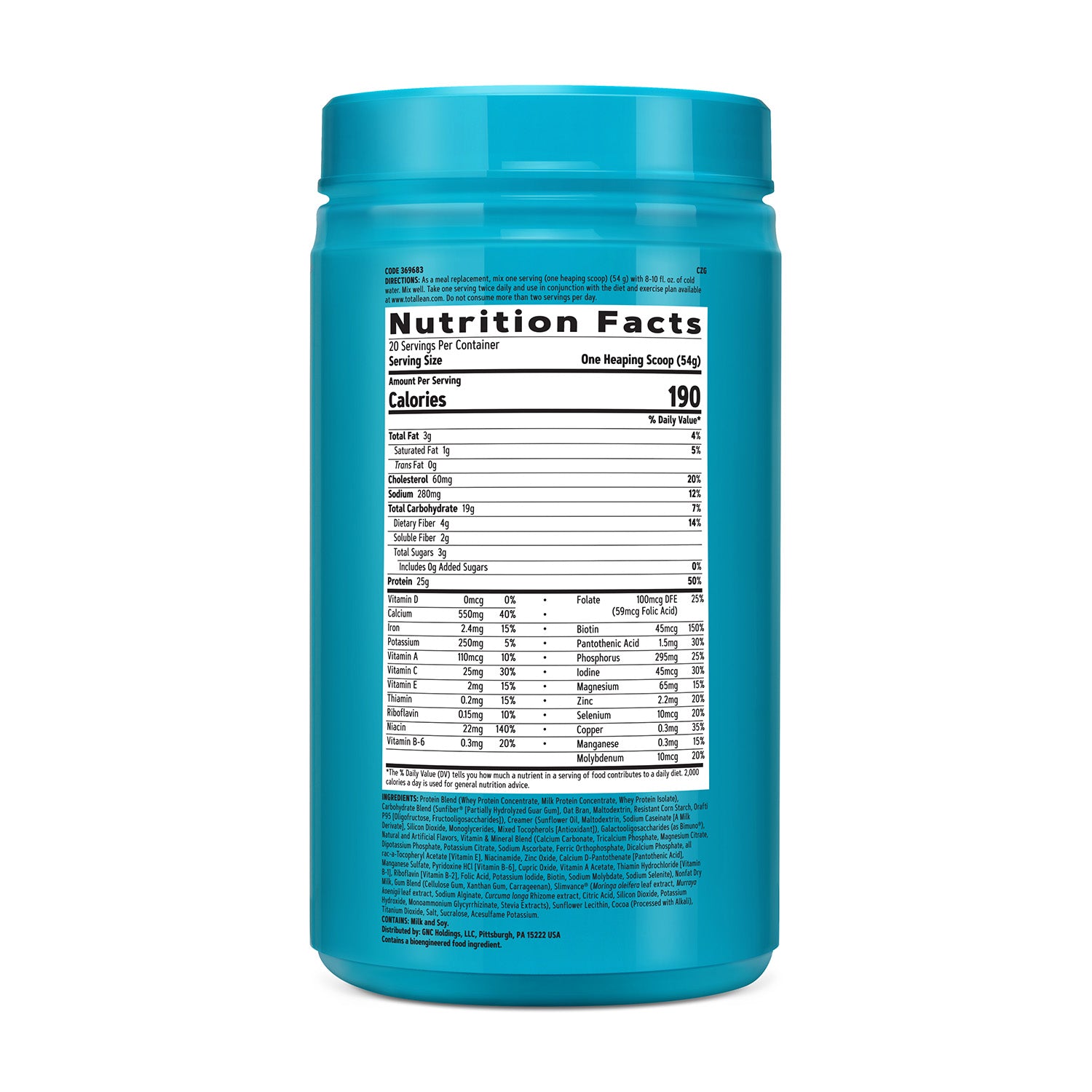 GNC Total Lean® Lean Shake™ + Slimvance® Caffeine Free