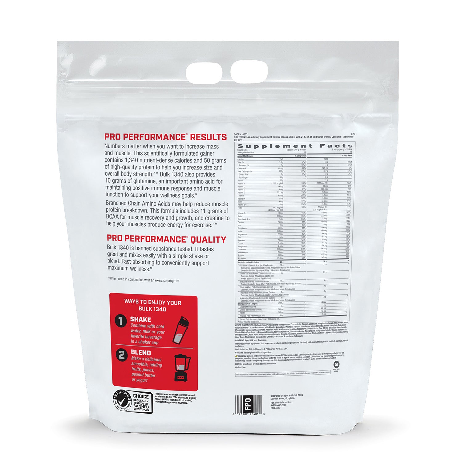 GNC Pro Performance® Bulk 1340