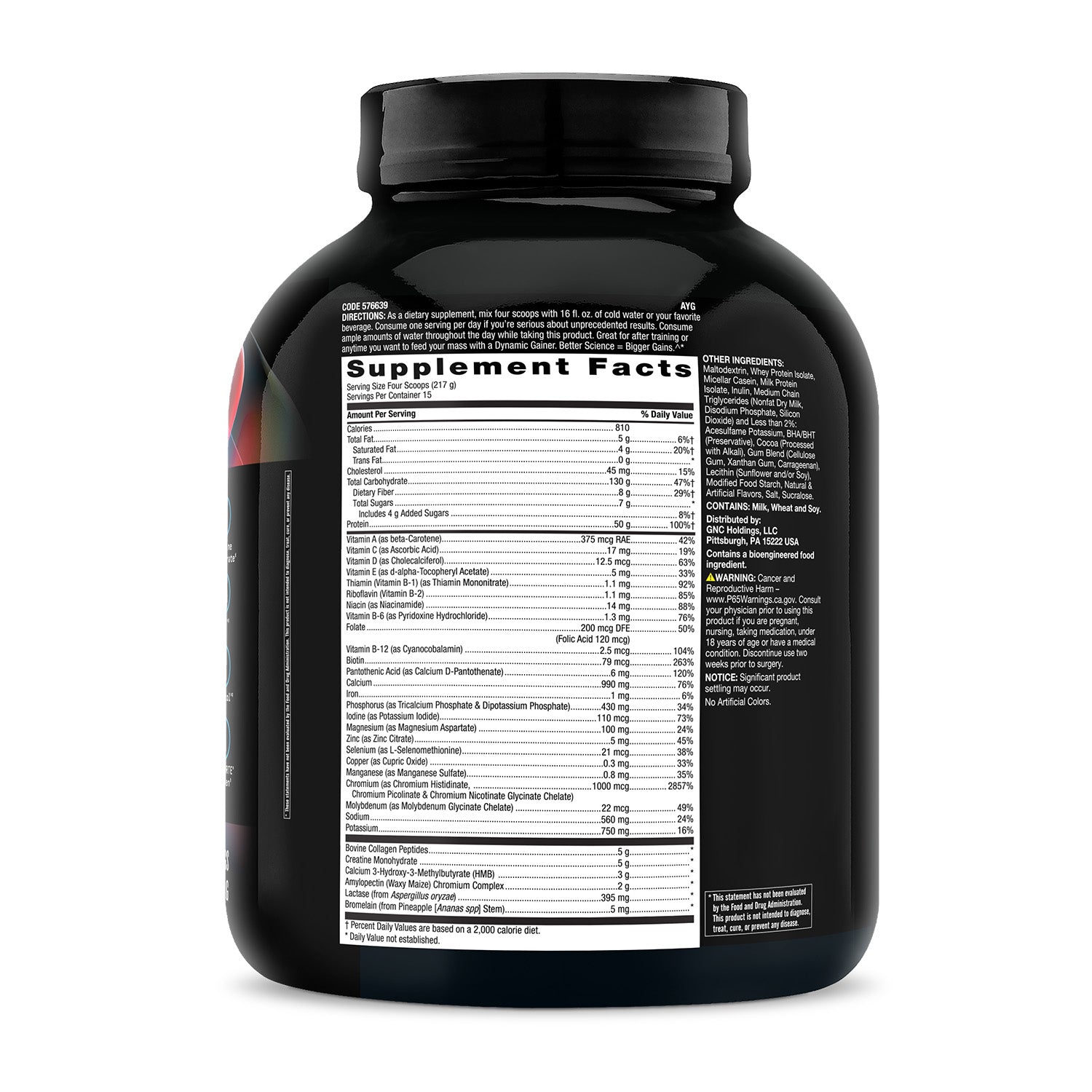GNC Beyond Raw® Dynamic Gainer High-Tech Mass Gainer