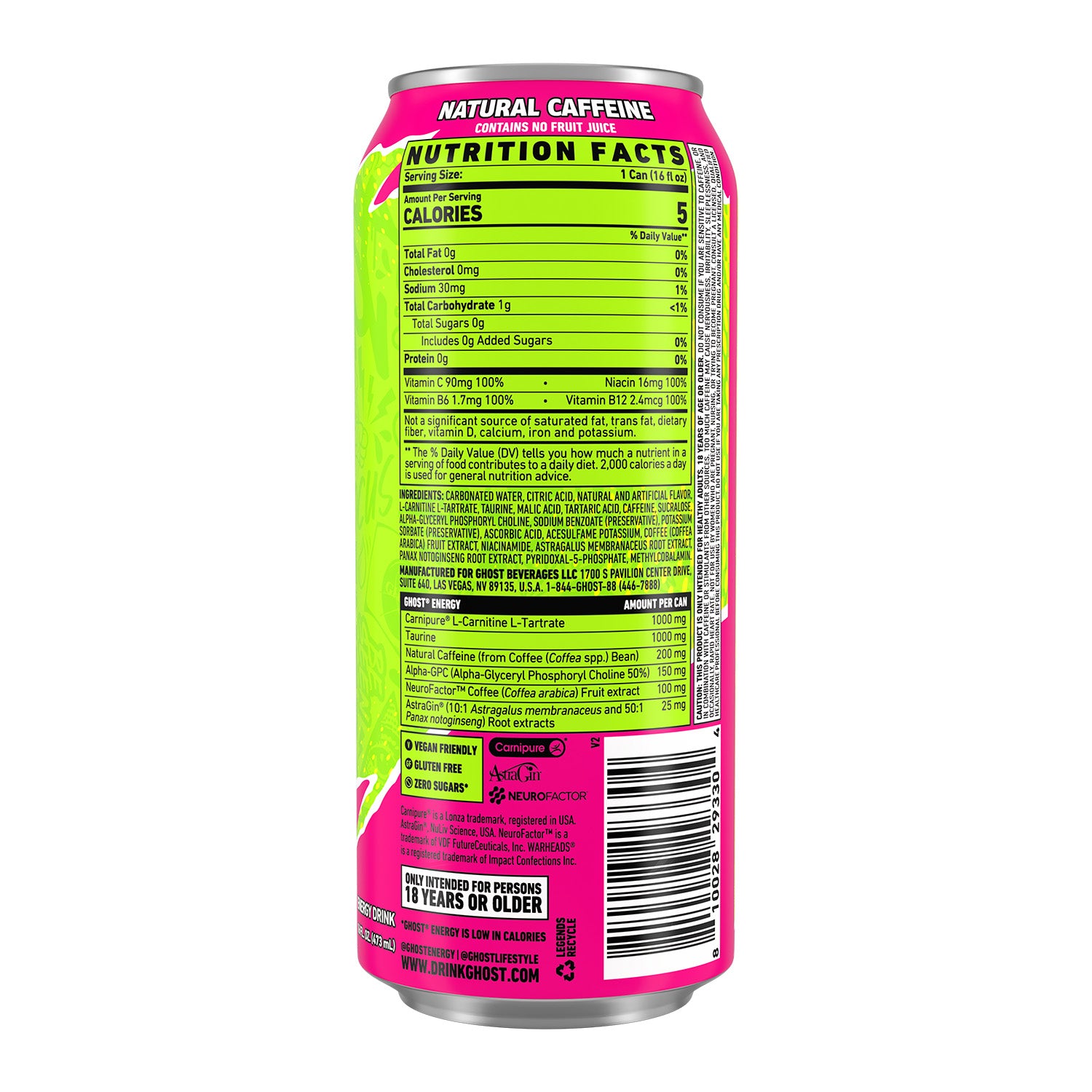 GHOST® Energy Drink Zero Sugar 473 mL