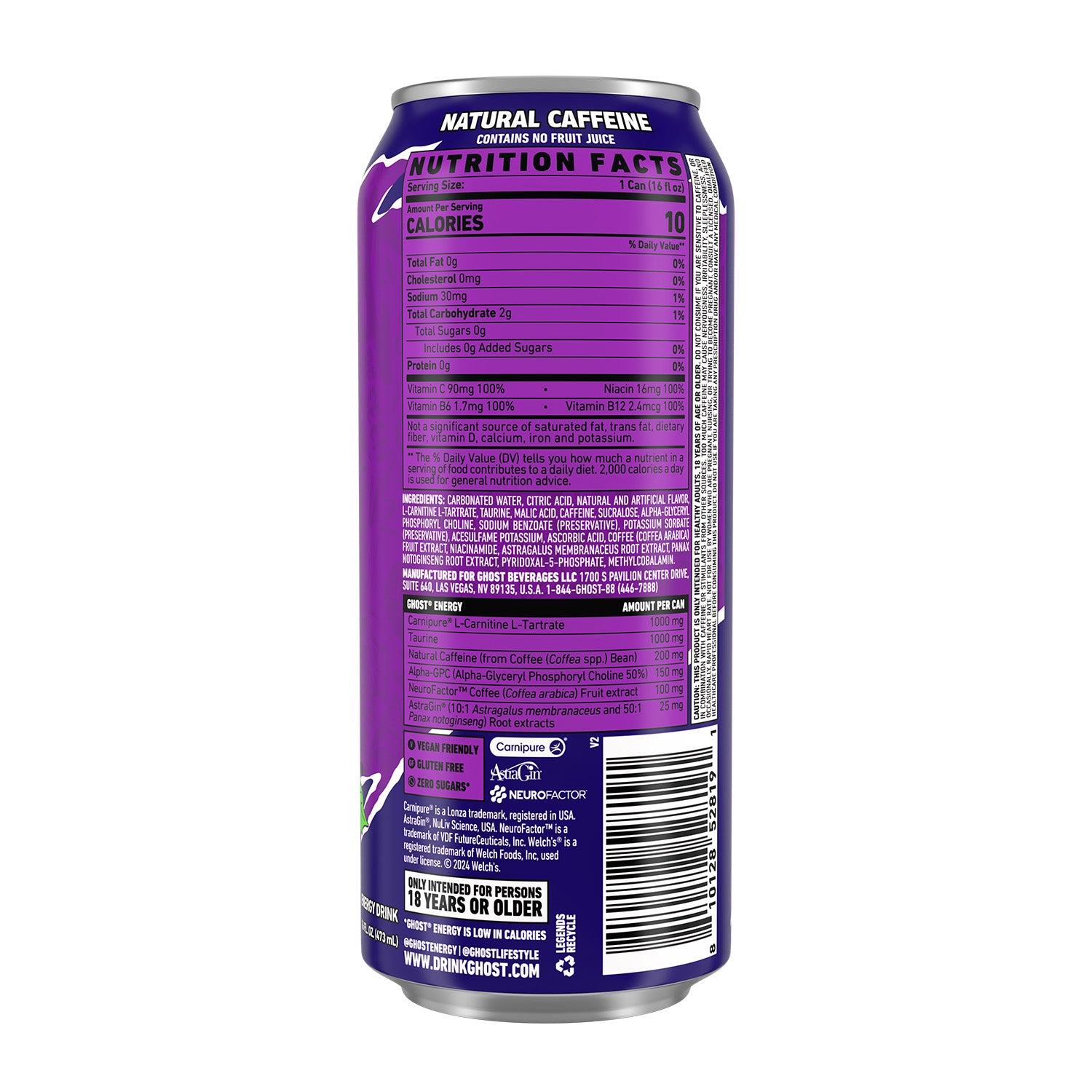GHOST® Energy Drink Zero Sugar 473 mL