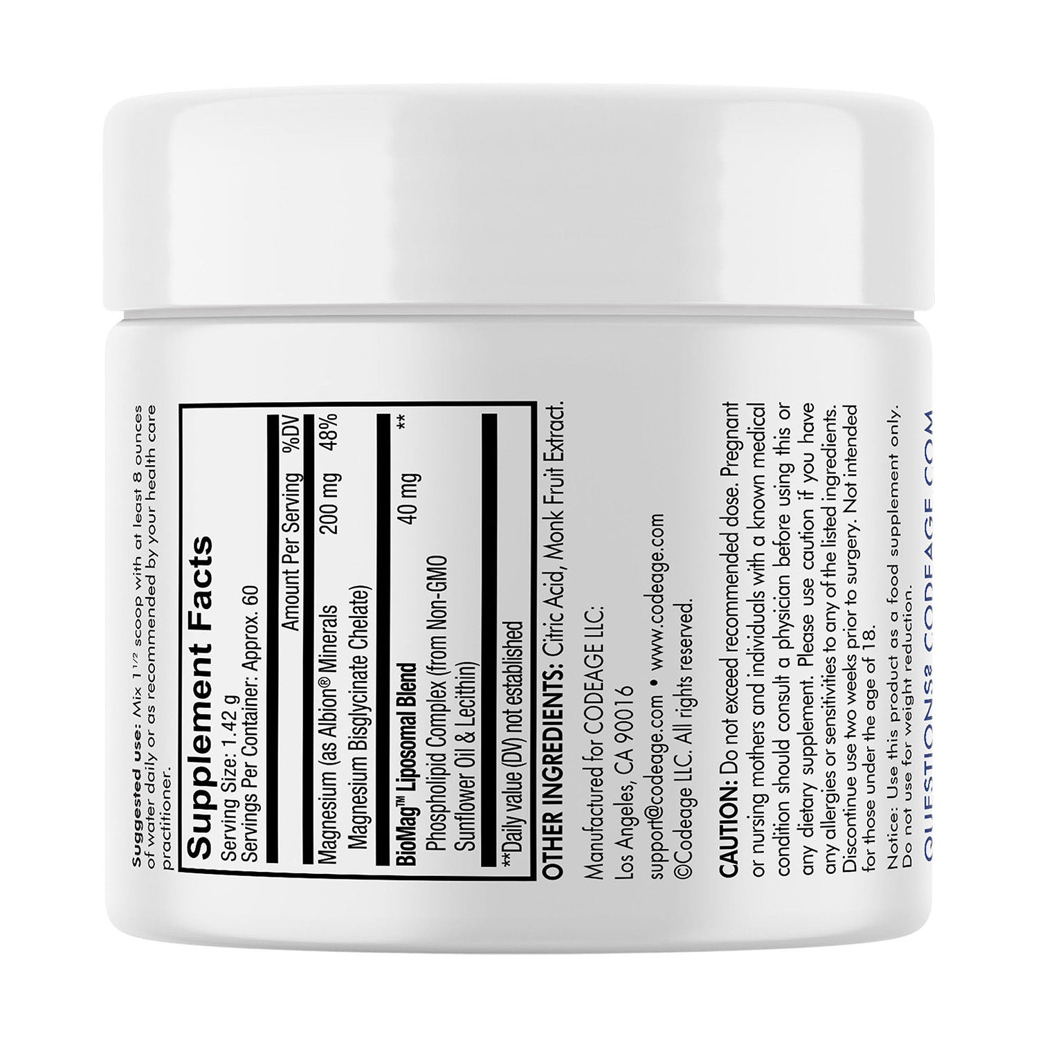 Codeage Liposomal Magnesium Glycinate Powder