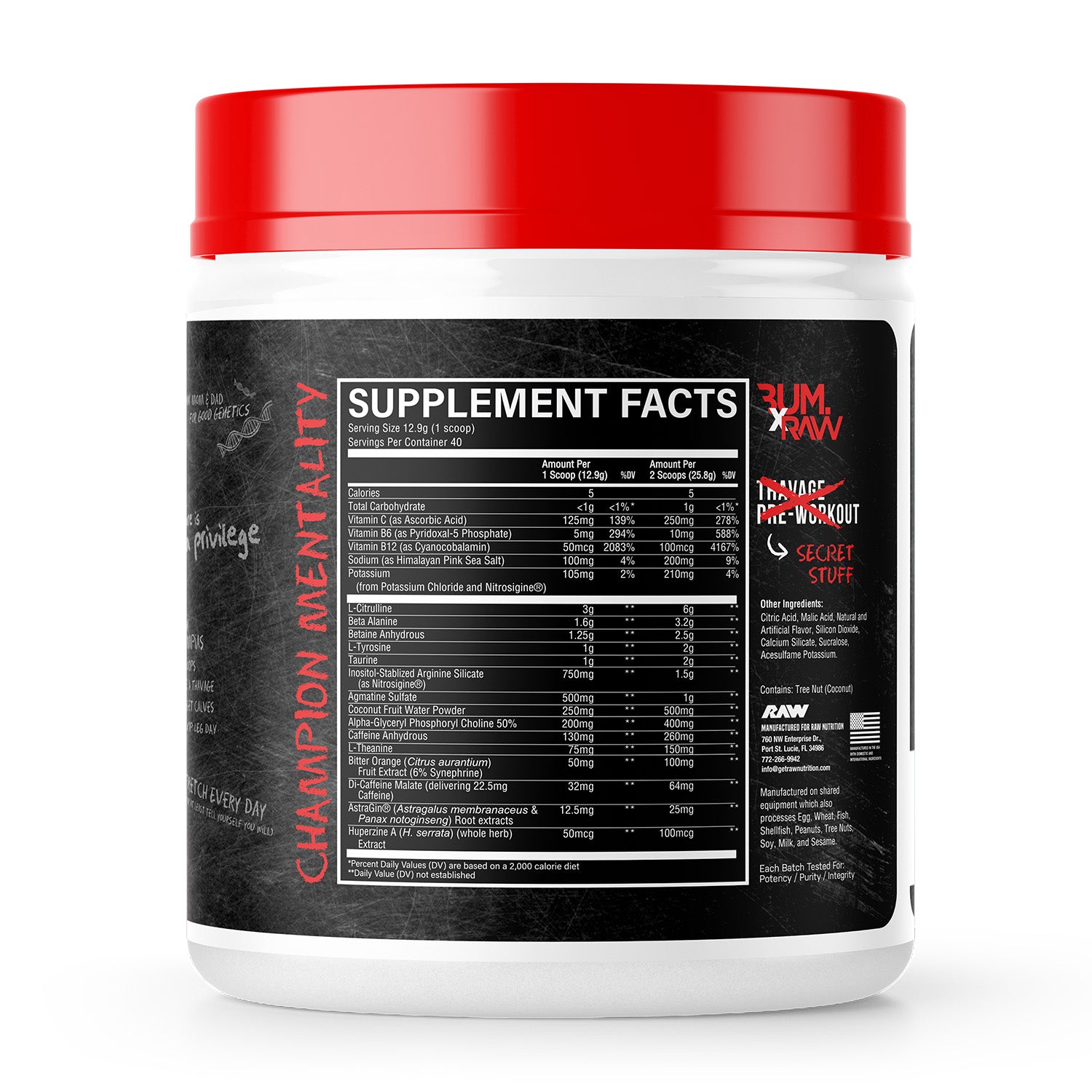 RAW Nutrition BUM Thavage Pre-Workout
