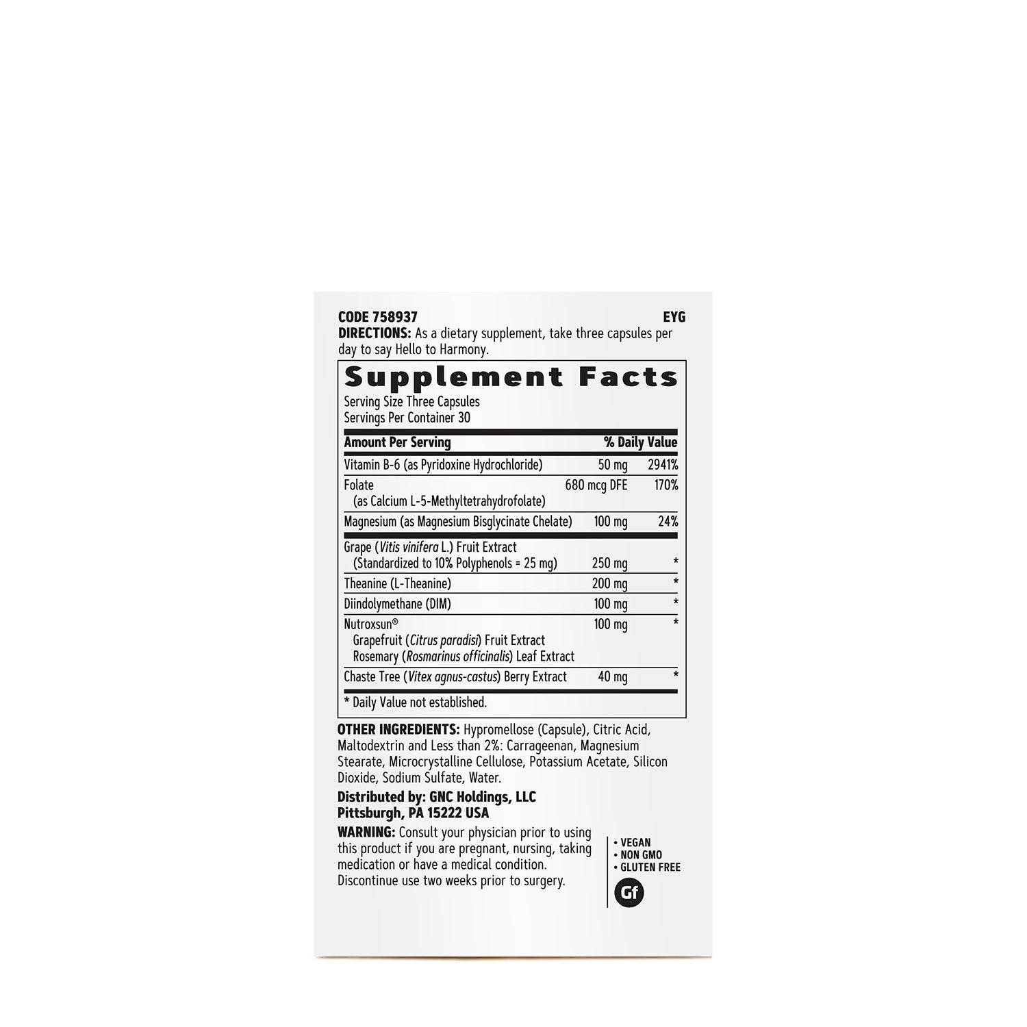 GNC Women's Hello Harmony