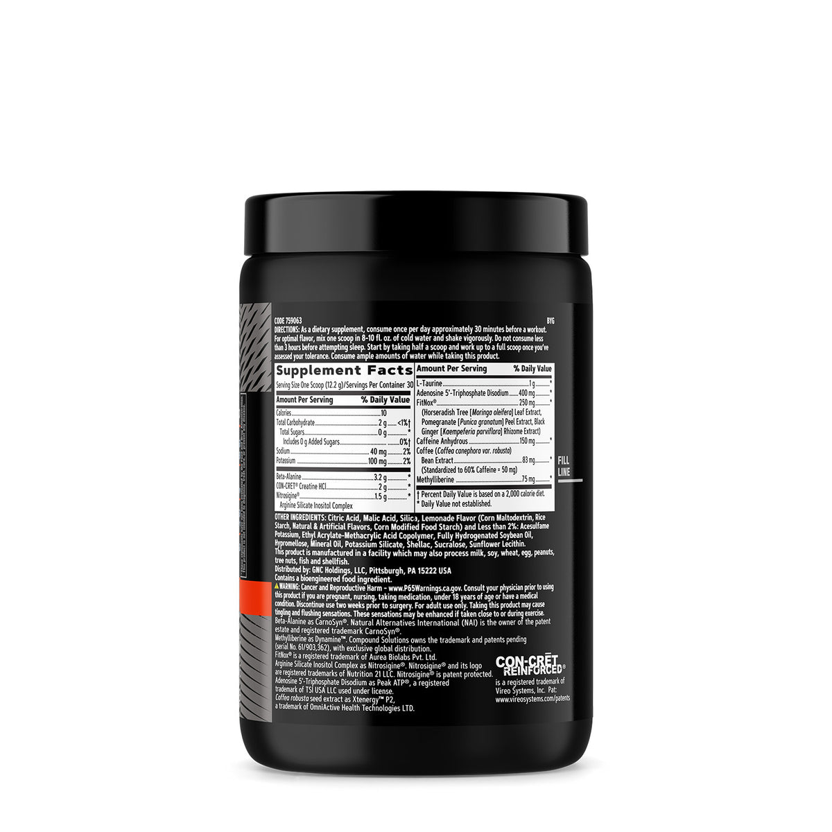GNC AMP® Tri-Phase Multi-Action Pre-Workout