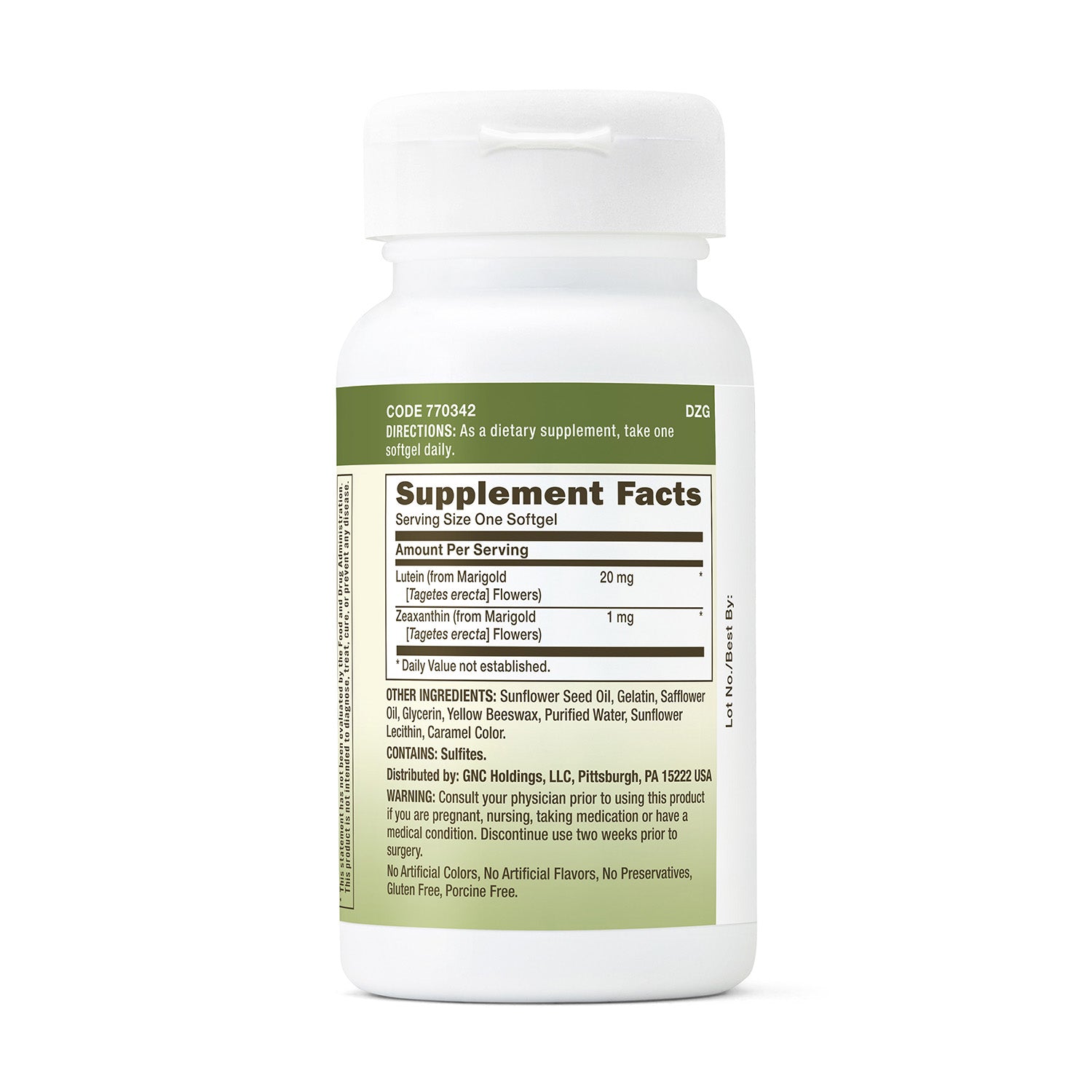 GNC Herbal Plus® Lutein 20 mg