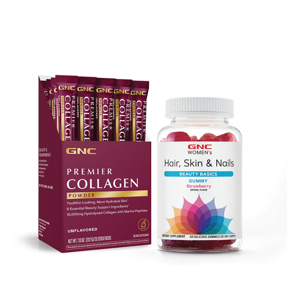 Collagen Stick Packs & Hair, Skin, Nails Gummy Duo
