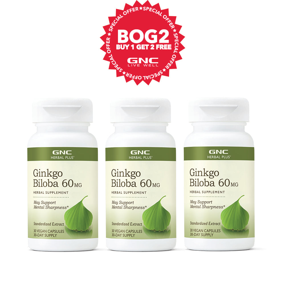 GNC Herbal Plus® Ginkgo Biloba 60 mg (BOG2)