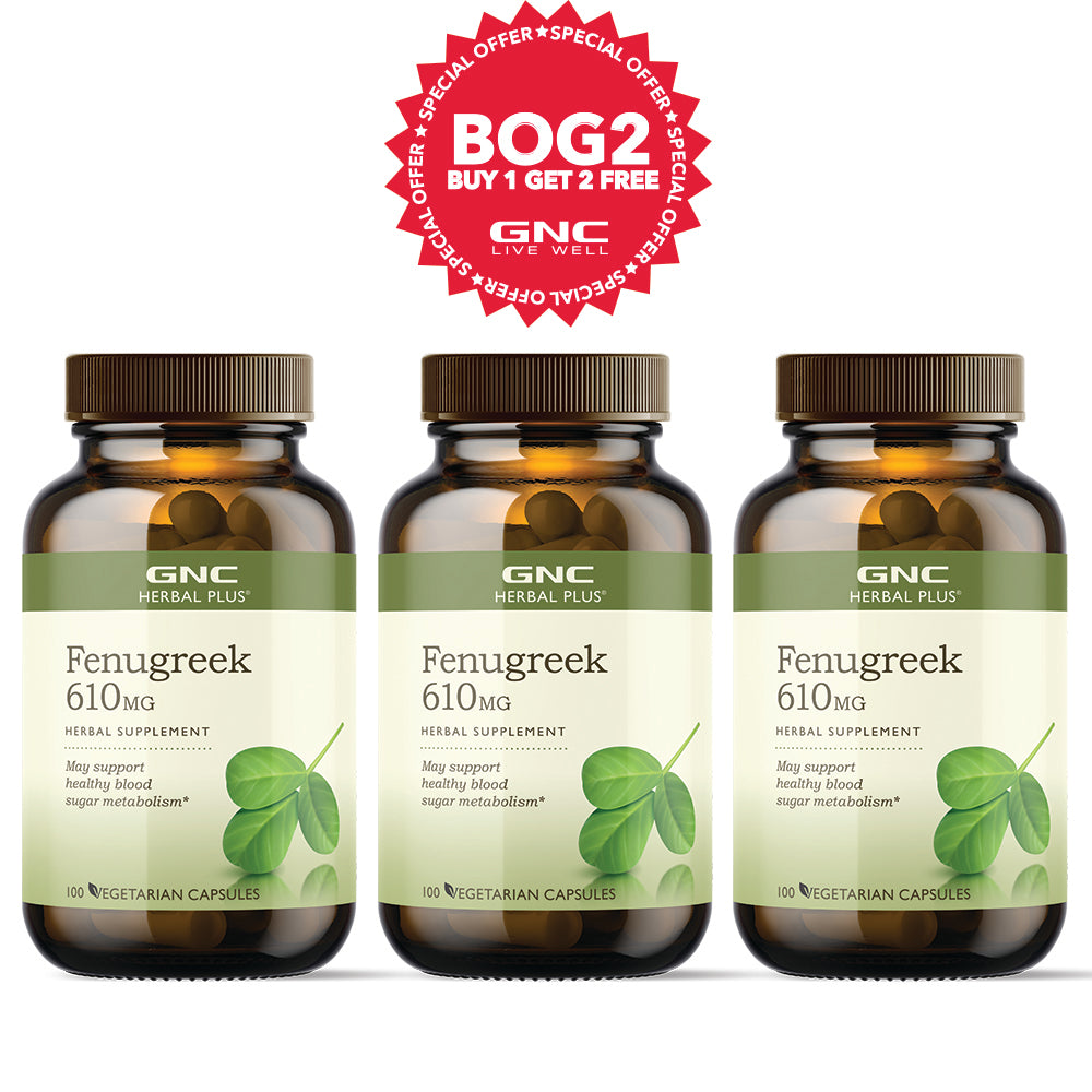 GNC Herbal Plus® Fenugreek 610 mg (Buy 1 Get 2)