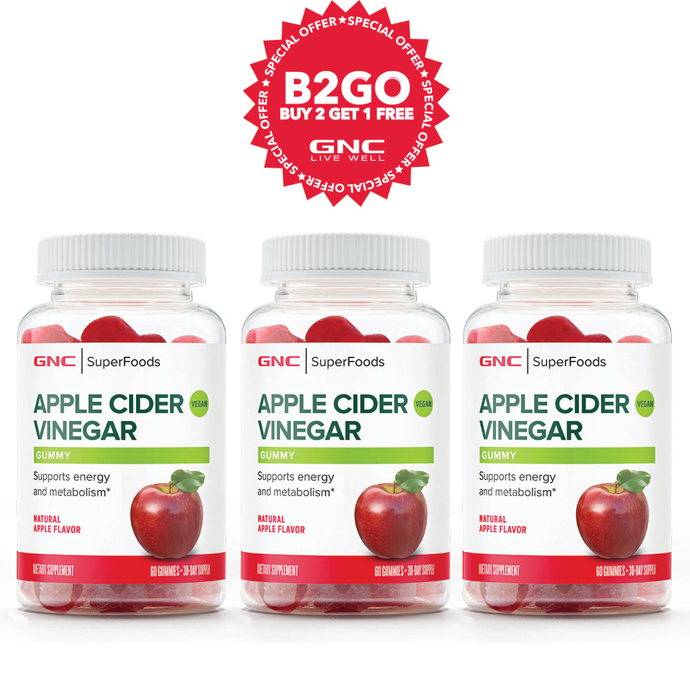 GNC SuperFoods Apple Cider Vinegar Gummy (Buy 2 Get 1)