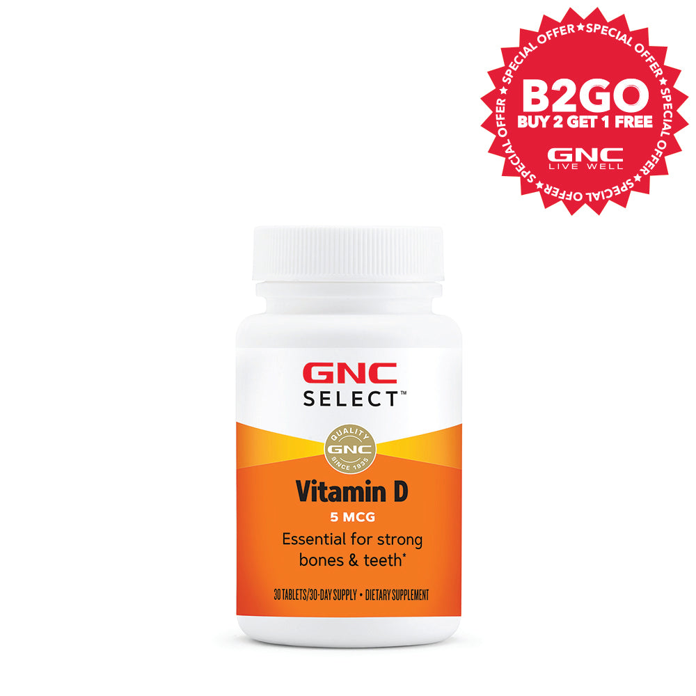 GNC Select™ Vitamin D 5 mcg (B2GO)