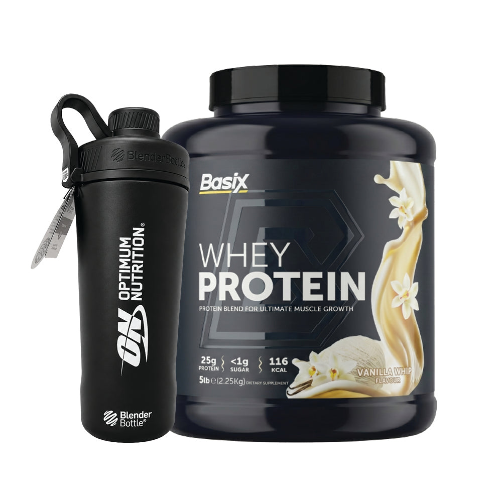 Basix Whey Protein Blend & BlenderBottle Shaker Duo