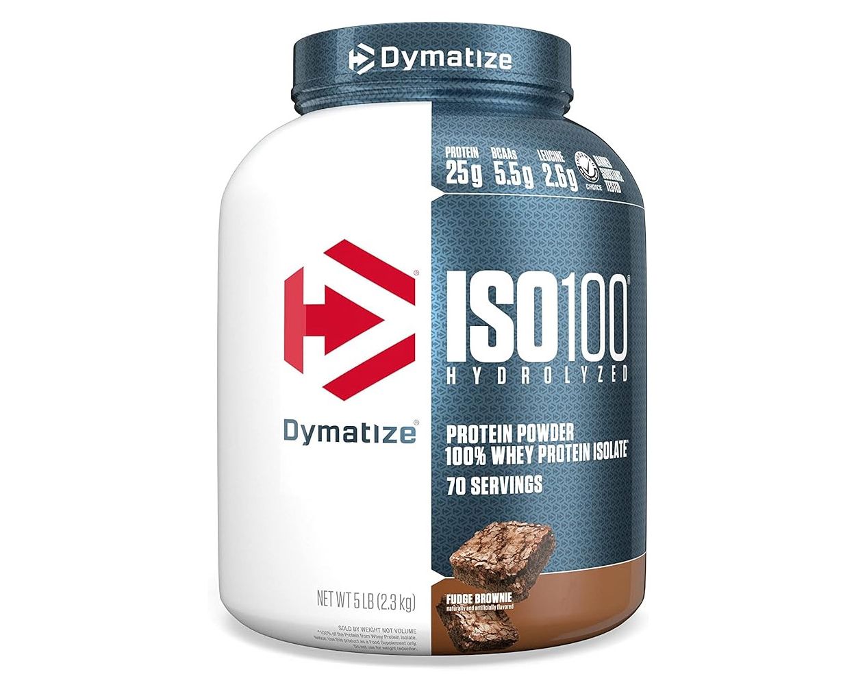 Dymatize Iso 100® Hydrolyzed 100 Whey Protein Isolate Fudge Brownie 5lb 1812